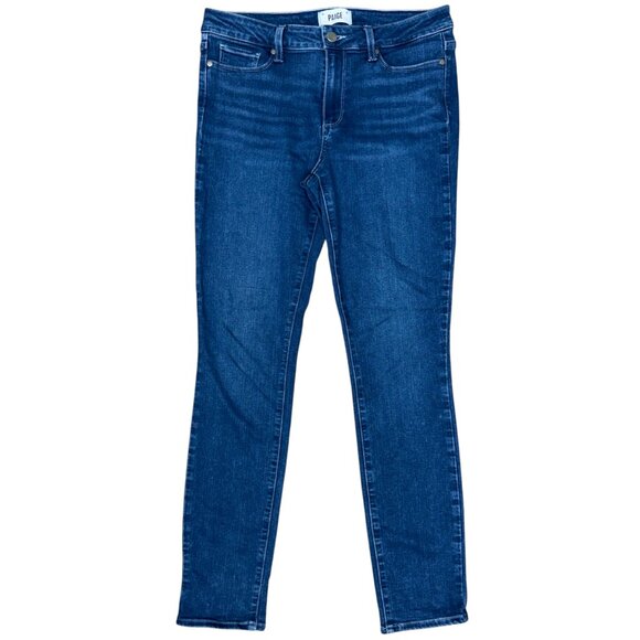 EUC Women's PAIGE "SKYLINE SKINNY" Mid-Rise Stretch Jeans In "CORINNA" | Size 30 - Picture 5 of 12